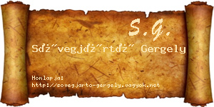 Sövegjártó Gergely névjegykártya