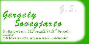 gergely sovegjarto business card